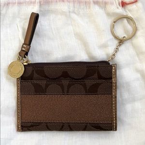 Coach keychain card holder